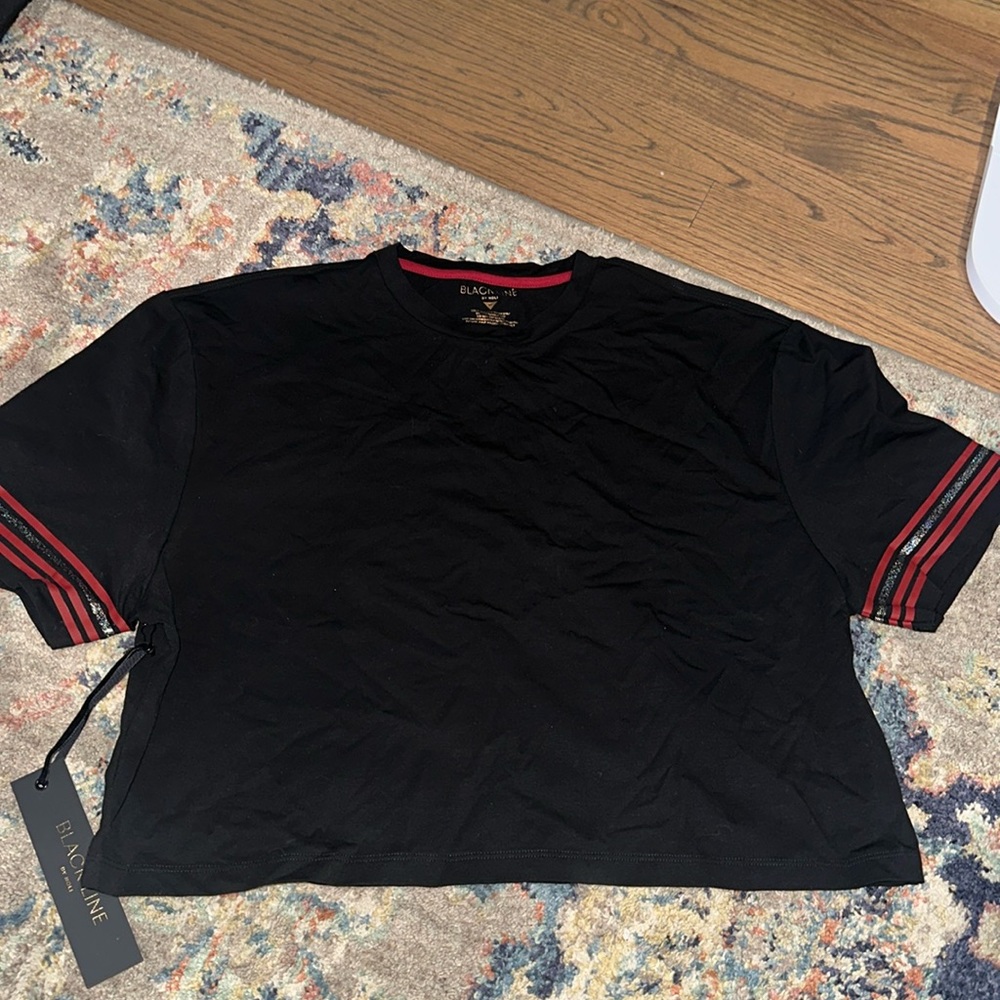 NWT Black Line by Nola yoga crop top